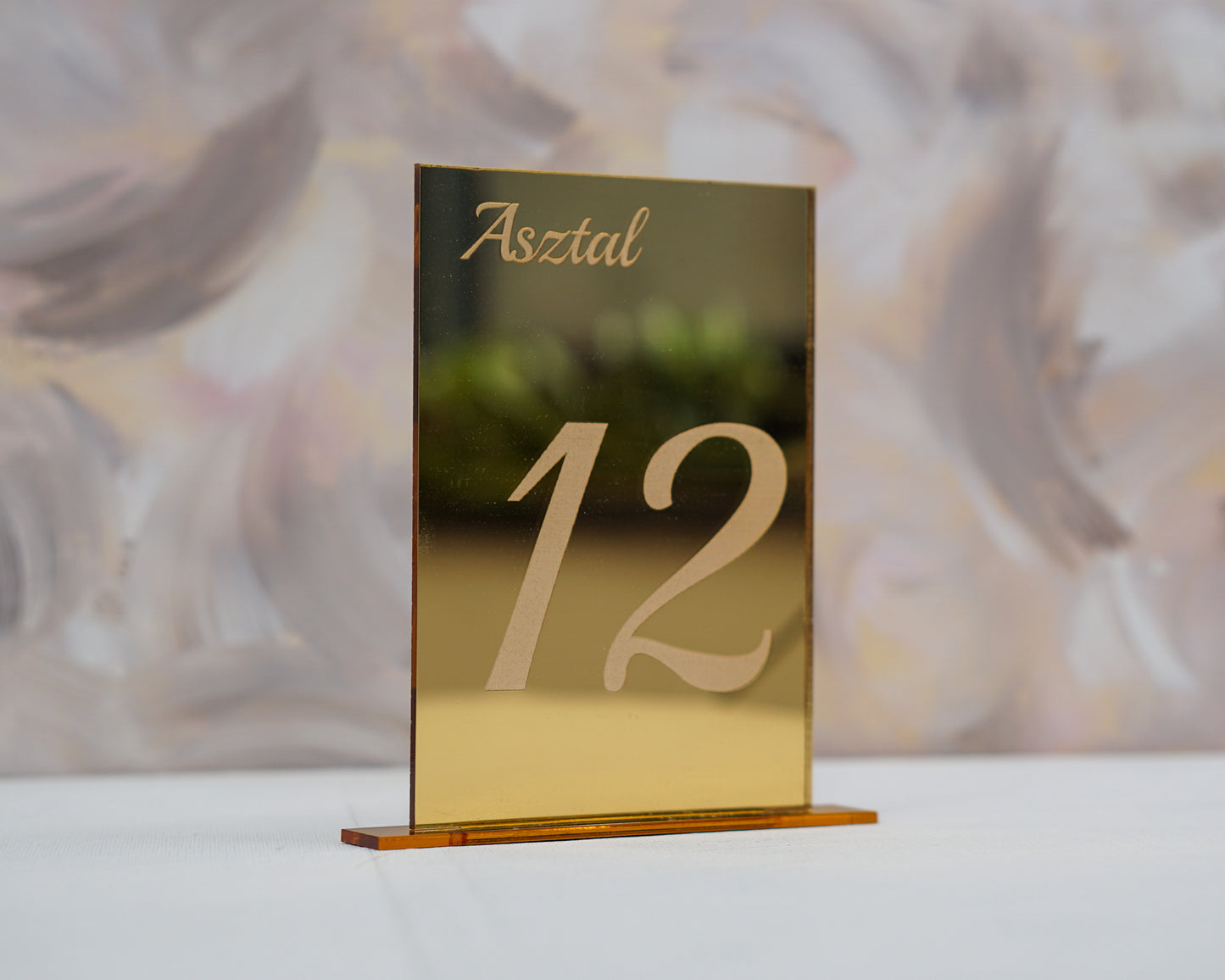 AS07 - Laser cut plexiglass table number