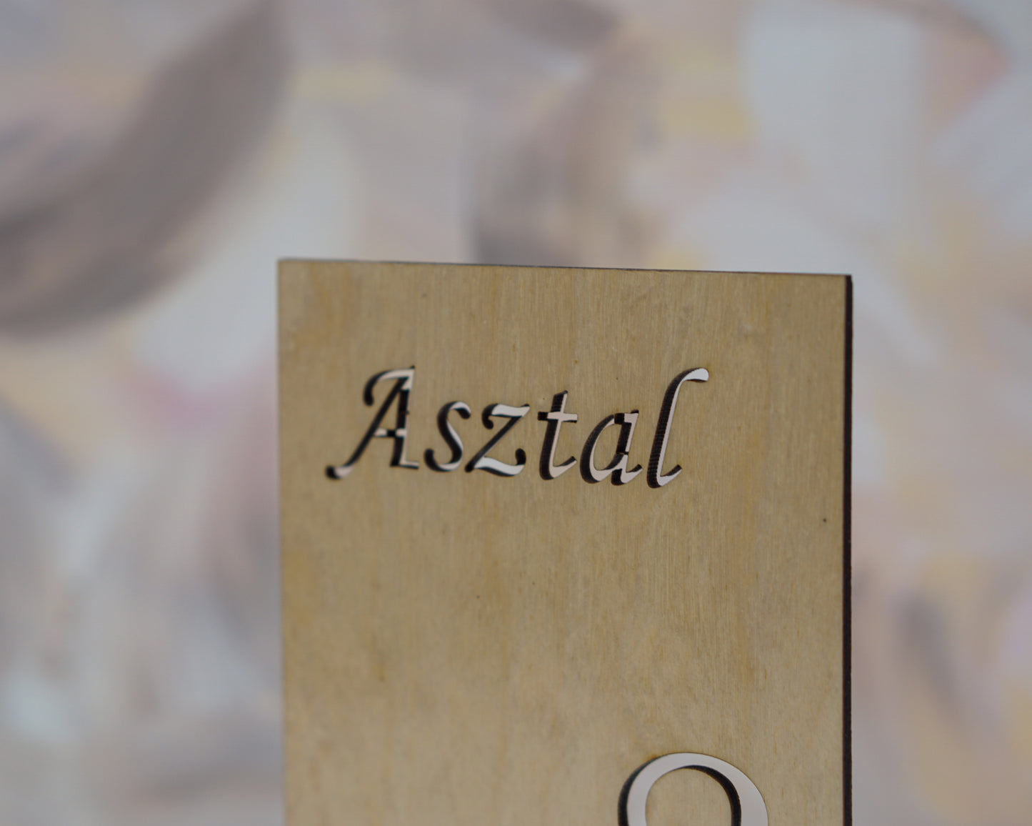 AS03 - Laser cut wooden table number