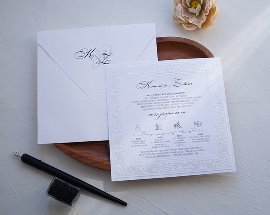 1121 - Embossed Wedding Invitation