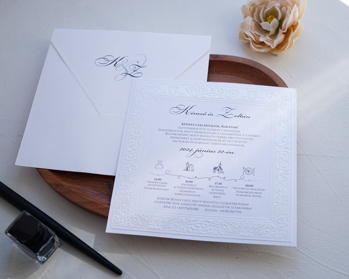 1121 - Embossed Wedding Invitation