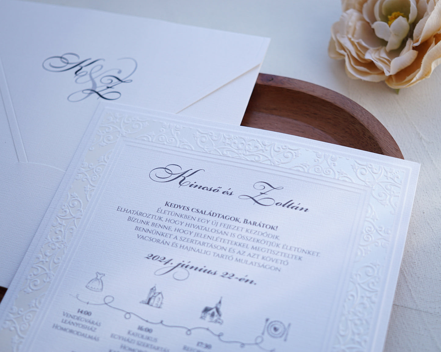 1121 - Embossed Wedding Invitation