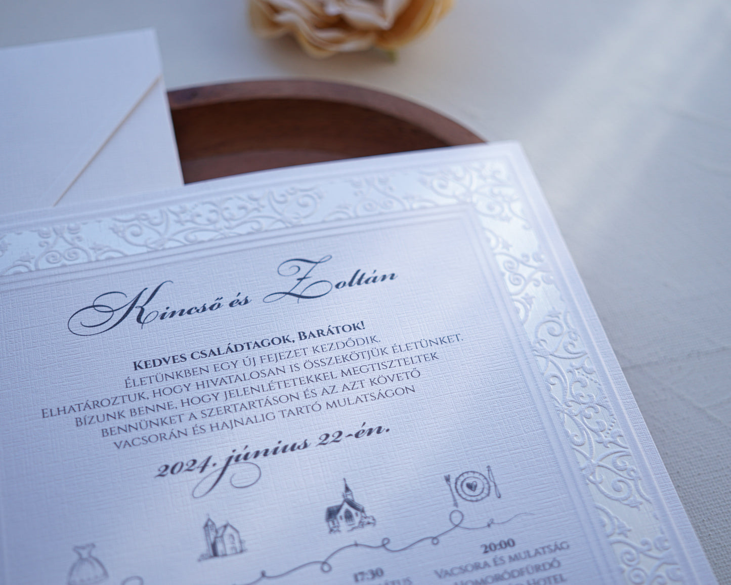 1121 - Embossed Wedding Invitation