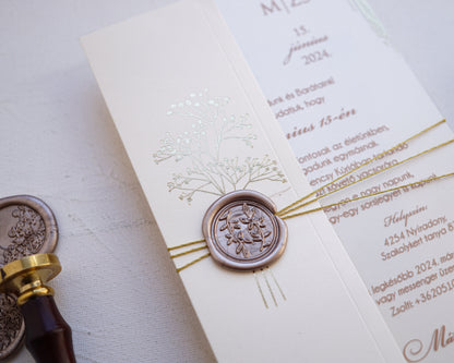 9277 - Plexi esküvői meghívó-esküvői meghívó-Erdélyi Esküvői Meghívók-arany,elegáns,krém,plexi,Valami Más!-Erdélyi Esküvői Meghívók