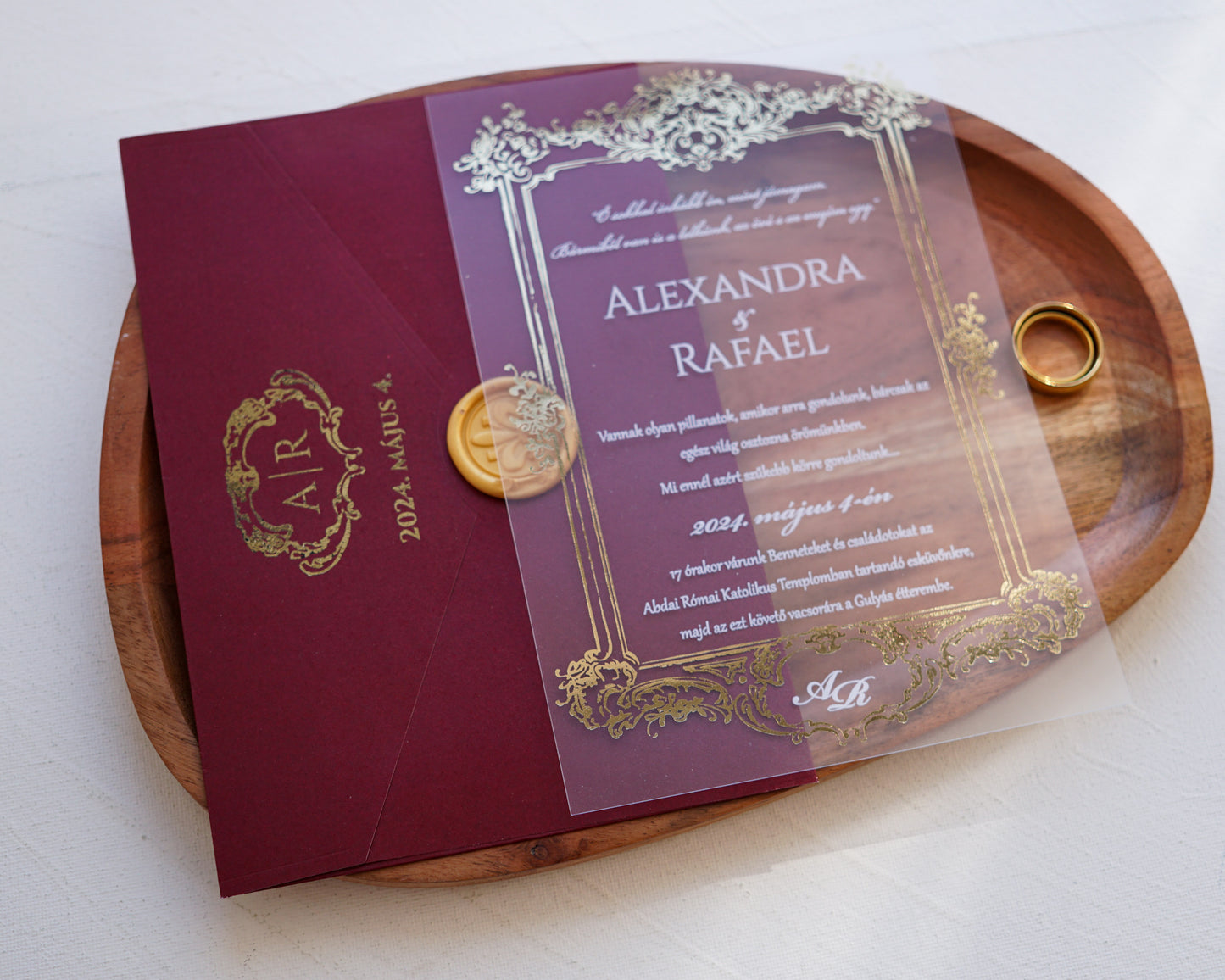 9363 - Plexiglas wedding invitation 