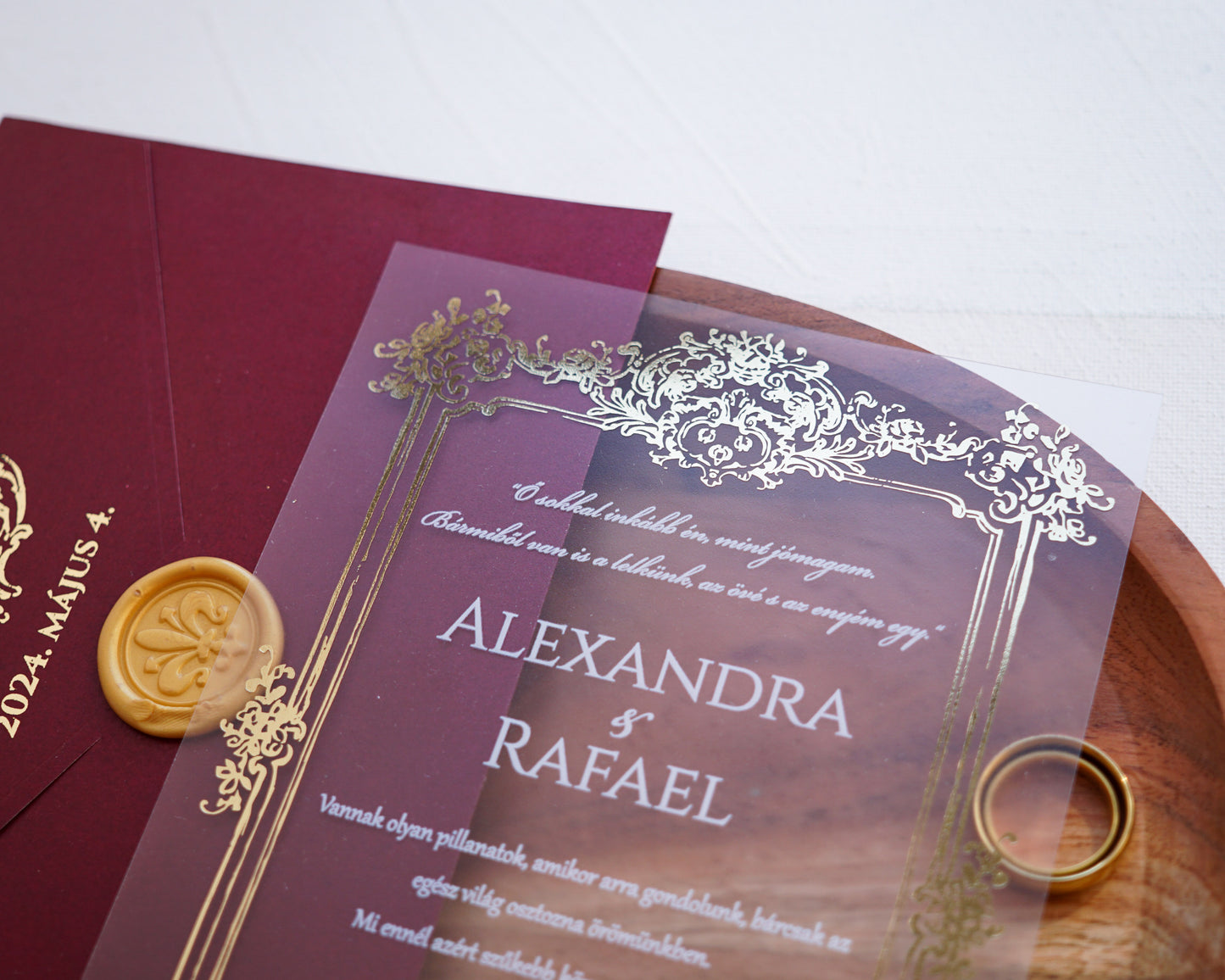 9363 - Plexiglas wedding invitation 