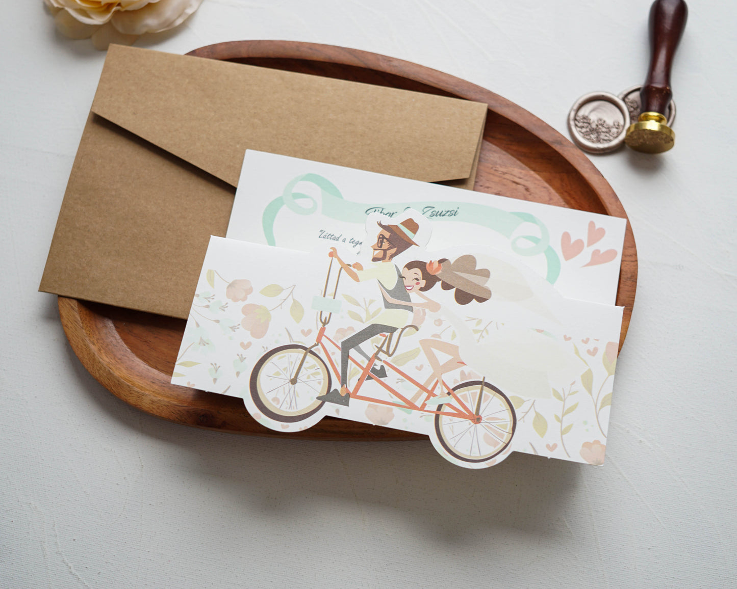 39629 - invitatie de nunta cu bicicleta