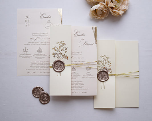 9279 - Invitație de nuntă Greenery