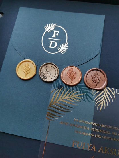 Bronz színű kézzel készített viaszpecsét-viaszpecsét-Erdélyi Esküvői Meghívók-bronz,viaszpecsét-Erdélyi Esküvői Meghívók