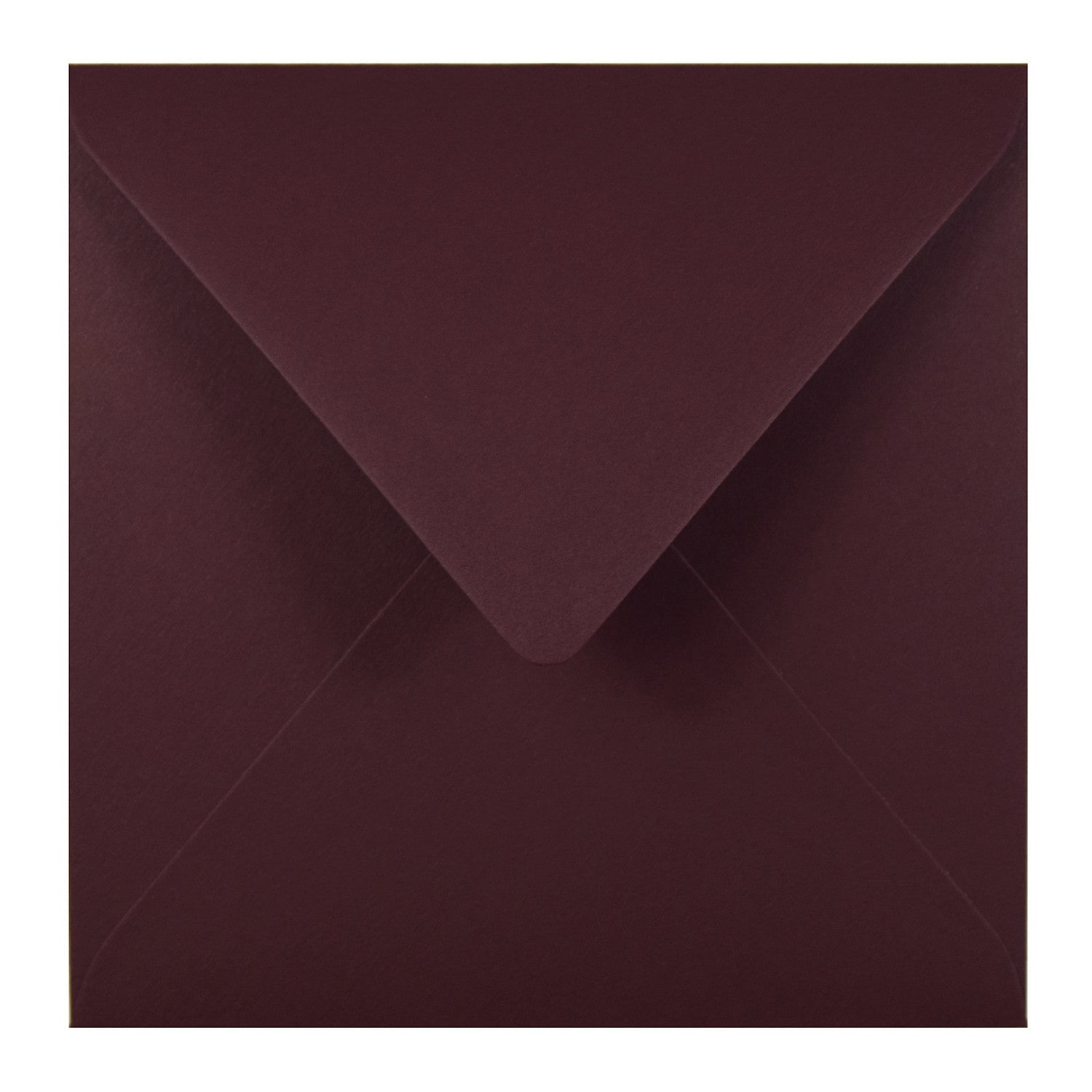 Burgundy premium envelope, K4 size 153x153mm, made from 120g/m² quality paper, perfect for elegant invitations.