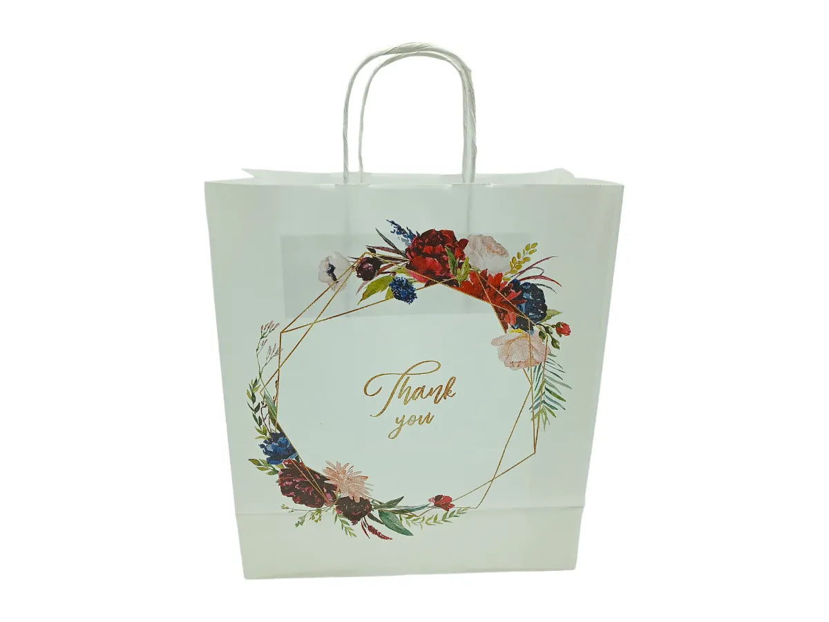 Red floral wedding gift bag - PS02