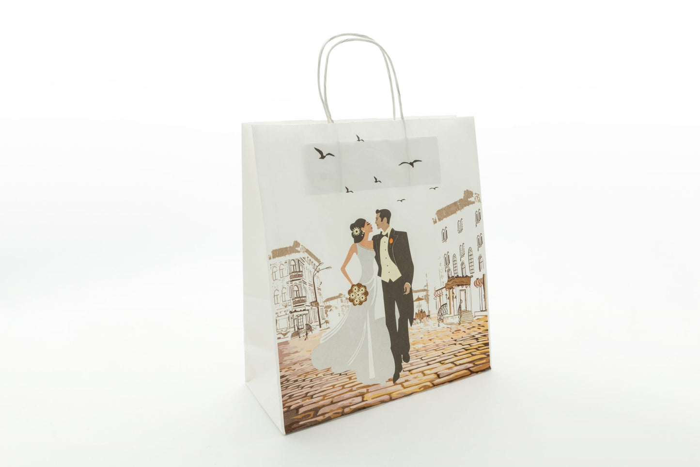 Wedding gift bag depicting a young couple - PS01