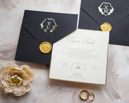 9282 - Elegáns Esküvői Meghívó