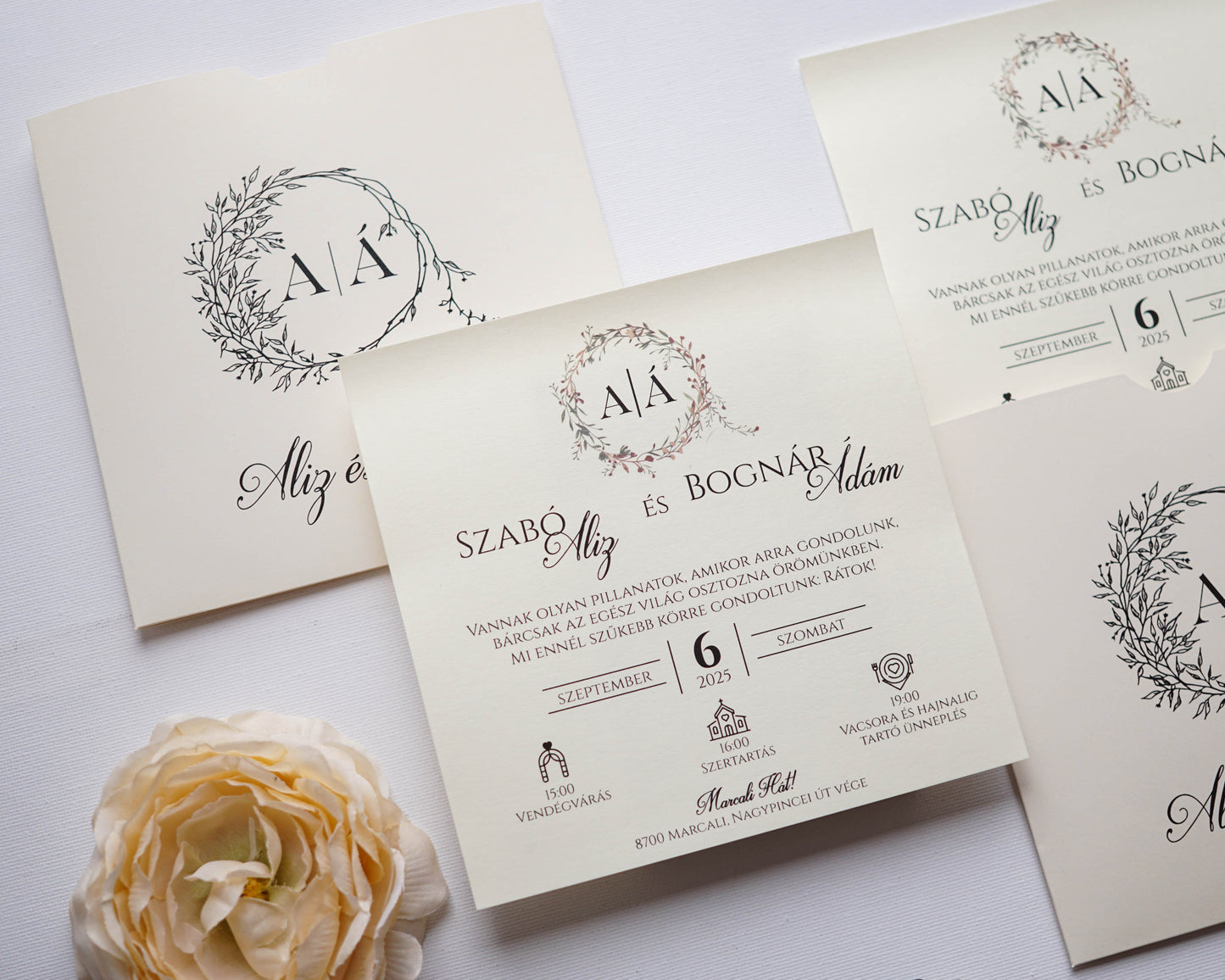 9286 - Faágas Esküvői meghívó