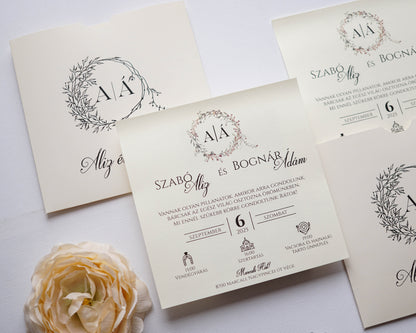 9286 - Faágas Esküvői meghívó