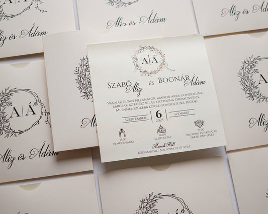 9286 - Faágas Esküvői meghívó