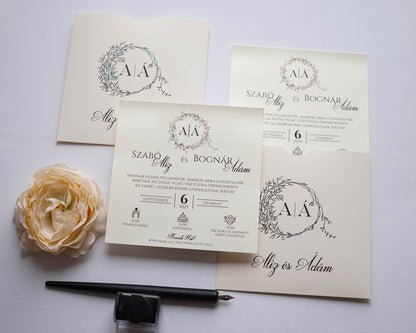 9286 - Faágas Esküvői meghívó