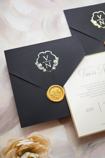 9282 - Elegáns Esküvői Meghívó