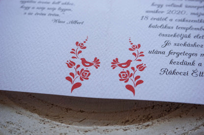 Esküvői meghívó EM01 - Kinyitható magyar népmesés meghívó - Erdélyi Esküvői Meghívók - Wedding invitation EM01 - Kinyitható magyar népmesés meghívó - invitatii de nunta EM01 - Kinyitható magyar népmesés meghívó