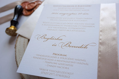 Esküvői meghívó EM05 - Két oldalas elegáns esküvői meghívó - Erdélyi Esküvői Meghívók - Wedding invitation EM05 - Két oldalas elegáns esküvői meghívó - invitatii de nunta EM05 - Két oldalas elegáns esküvői meghívó