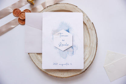 Esküvői meghívó EM06 - Két oldalas Akvarell hatású esküvői meghívó - Erdélyi Esküvői Meghívók - Wedding invitation EM06 - Két oldalas Akvarell hatású esküvői meghívó - invitatii de nunta EM06 - Két oldalas Akvarell hatású esküvői meghívó