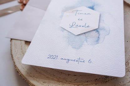 Esküvői meghívó EM06 - Két oldalas Akvarell hatású esküvői meghívó - Erdélyi Esküvői Meghívók - Wedding invitation EM06 - Két oldalas Akvarell hatású esküvői meghívó - invitatii de nunta EM06 - Két oldalas Akvarell hatású esküvői meghívó