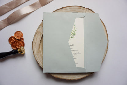 Esküvői meghívó EM09 - Egy oldalas Greenery esküvői meghívó - Erdélyi Esküvői Meghívók - Wedding invitation EM09 - Egy oldalas Greenery esküvői meghívó - invitatii de nunta EM09 - Egy oldalas Greenery esküvői meghívó