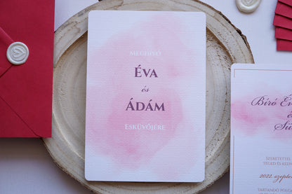 Esküvői meghívó EM13 - Két oldalas Akvarell hatású esküvői meghívó - Erdélyi Esküvői Meghívók - Wedding invitation EM13 - Két oldalas Akvarell hatású esküvői meghívó - invitatii de nunta EM13 - Két oldalas Akvarell hatású esküvői meghívó