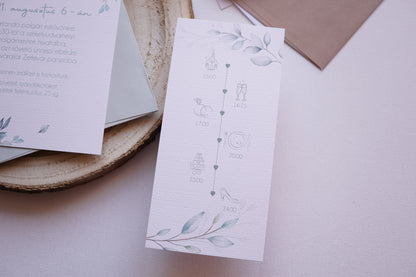 Esküvői meghívó EM18 - Két oldalas Greenery esküvői meghívó - Erdélyi Esküvői Meghívók - Wedding invitation EM18 - Két oldalas Greenery esküvői meghívó - invitatii de nunta EM18 - Két oldalas Greenery esküvői meghívó