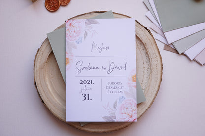Esküvői meghívó EM11 - Kinyitható virágmintás esküvői meghívó - Erdélyi Esküvői Meghívók - Wedding invitation EM11 - Kinyitható virágmintás esküvői meghívó - invitatii de nunta EM11 - Kinyitható virágmintás esküvői meghívó