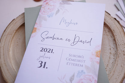 Esküvői meghívó EM11 - Kinyitható virágmintás esküvői meghívó - Erdélyi Esküvői Meghívók - Wedding invitation EM11 - Kinyitható virágmintás esküvői meghívó - invitatii de nunta EM11 - Kinyitható virágmintás esküvői meghívó