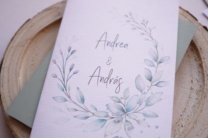 Esküvői meghívó EM22 - Kinyitható Greenery esküvői meghívó - Erdélyi Esküvői Meghívók - Wedding invitation EM22 - Kinyitható Greenery esküvői meghívó - invitatii de nunta EM22 - Kinyitható Greenery esküvői meghívó