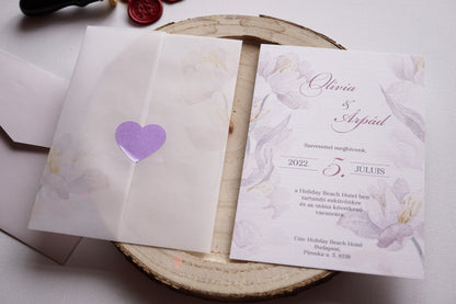 Esküvői meghívó EM25 - Kinyitható pausz papíros esküvői meghívó - Erdélyi Esküvői Meghívók - Wedding invitation EM25 - Kinyitható pausz papíros esküvői meghívó - invitatii de nunta EM25 - Kinyitható pausz papíros esküvői meghívó