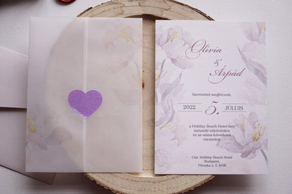 Esküvői meghívó EM25 - Kinyitható pausz papíros esküvői meghívó - Erdélyi Esküvői Meghívók - Wedding invitation EM25 - Kinyitható pausz papíros esküvői meghívó - invitatii de nunta EM25 - Kinyitható pausz papíros esküvői meghívó