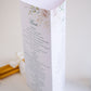 ME02 - Három oldalú esküvői menü - Fehér rózsa és arany mintával