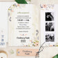 39725-esküvői meghívó-fényképes, krém, masni, virág-Erdélyi Esküvői Meghívók