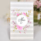 3740-Menü-pink, virág-Erdélyi Esküvői Meghívók