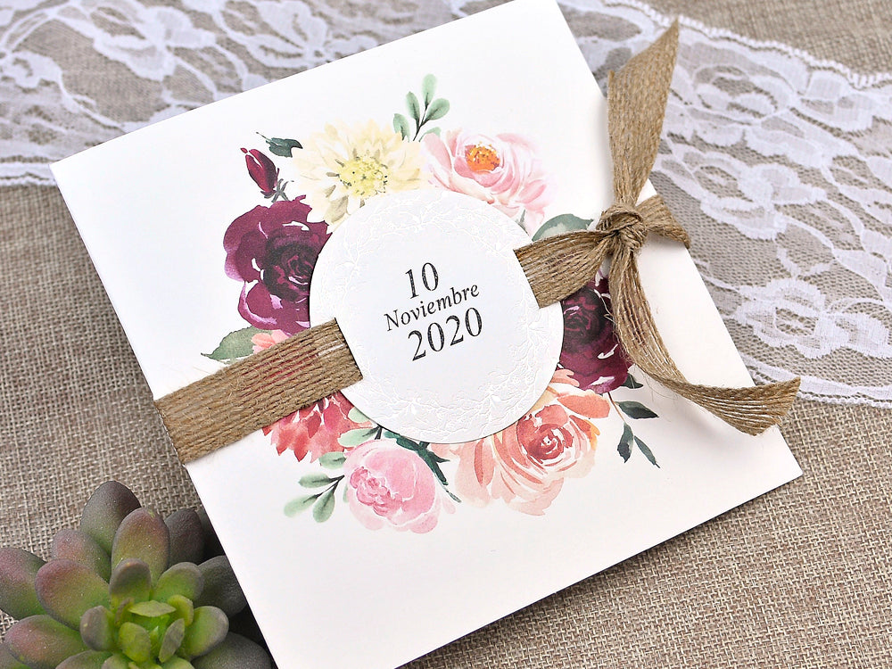 39622-esküvői meghívó-barna, rózsa, vintage, virág, őszies-Erdélyi Esküvői Meghívók