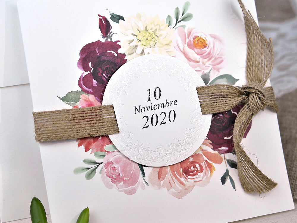 39622-esküvői meghívó-barna, rózsa, vintage, virág, őszies-Erdélyi Esküvői Meghívók