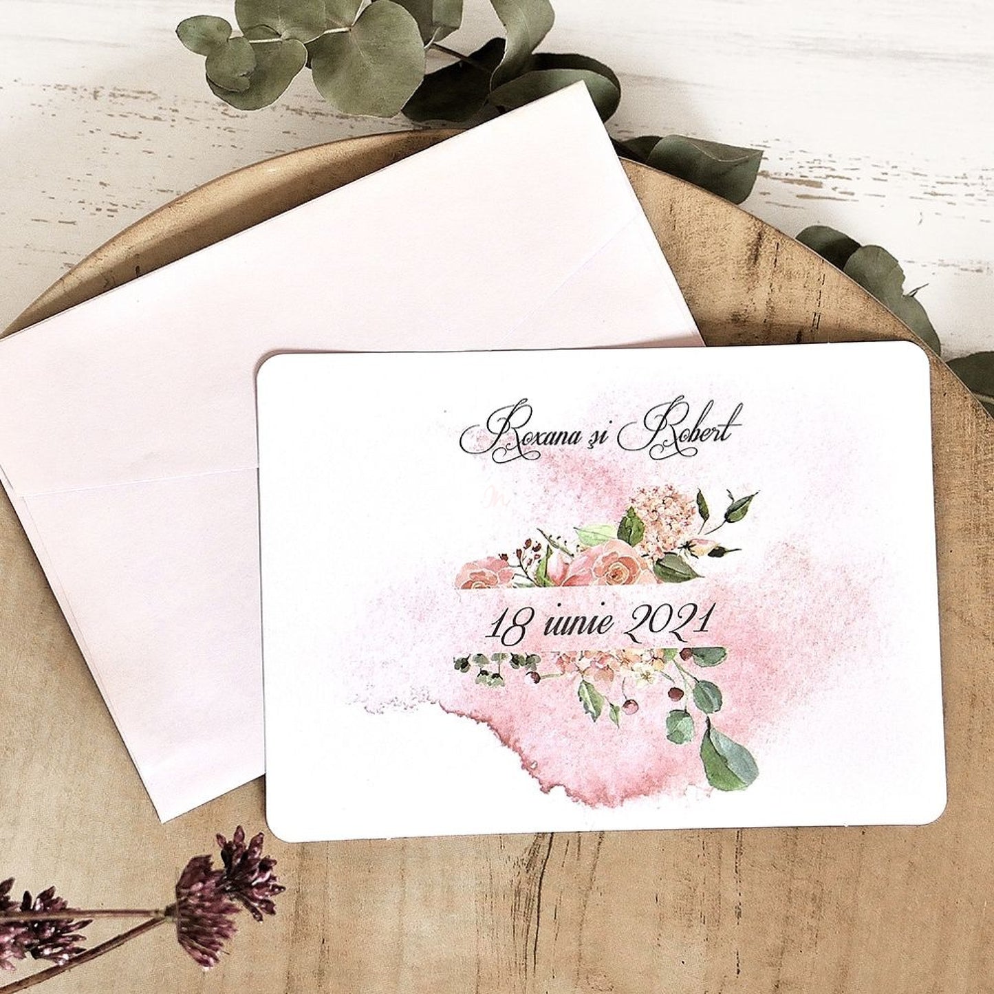 39781-esküvői meghívó-bordó, covid, pink, rózsa, virág, zöld-Erdélyi Esküvői Meghívók