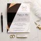 9208-esküvői meghívó-arany, elegans, fekete, osz-Erdélyi Esküvői Meghívók
