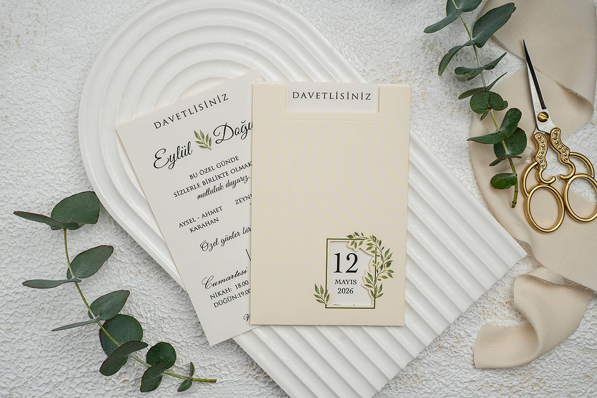 9271 - Greenery Esküvői meghívó