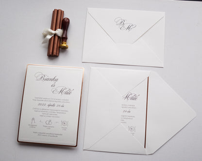 1136 - Minimalista esküvői meghívó-esküvői meghívó-Erdélyi Esküvői Meghívók-arany,dombornyomott,elegáns,minimalista,premium-Erdélyi Esküvői Meghívók