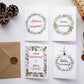Greenery Karácsonyi képeslap, kinyitható, borítékkal - KK10