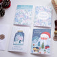 Téli tájas Karácsonyi képeslap, kinyitható, borítékkal - KK08