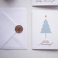 Minimalista Karácsonyi képeslap, kinyitható, borítékkal - KK02