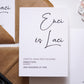 EM38 - Két oldalas Minimalista esküvői meghívó