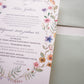 EM28 - Vadvirágos egy oldalas esküvői meghívó