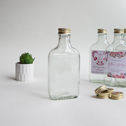 Ajándék üvegpalack - Taschen 200 ml-Palack-Erdélyi Esküvői Meghívók-ajándék-Erdélyi Esküvői Meghívók
