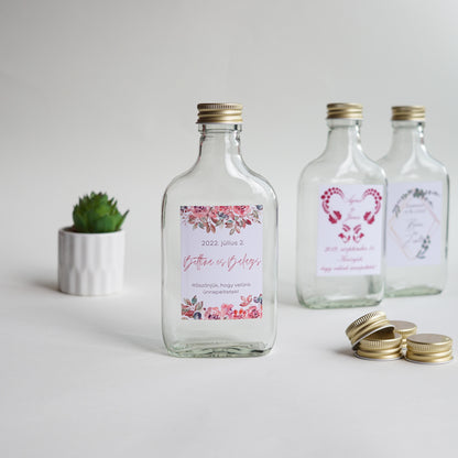 Ajándék üvegpalack - Taschen 200 ml-Palack-Erdélyi Esküvői Meghívók-ajándék-Erdélyi Esküvői Meghívók