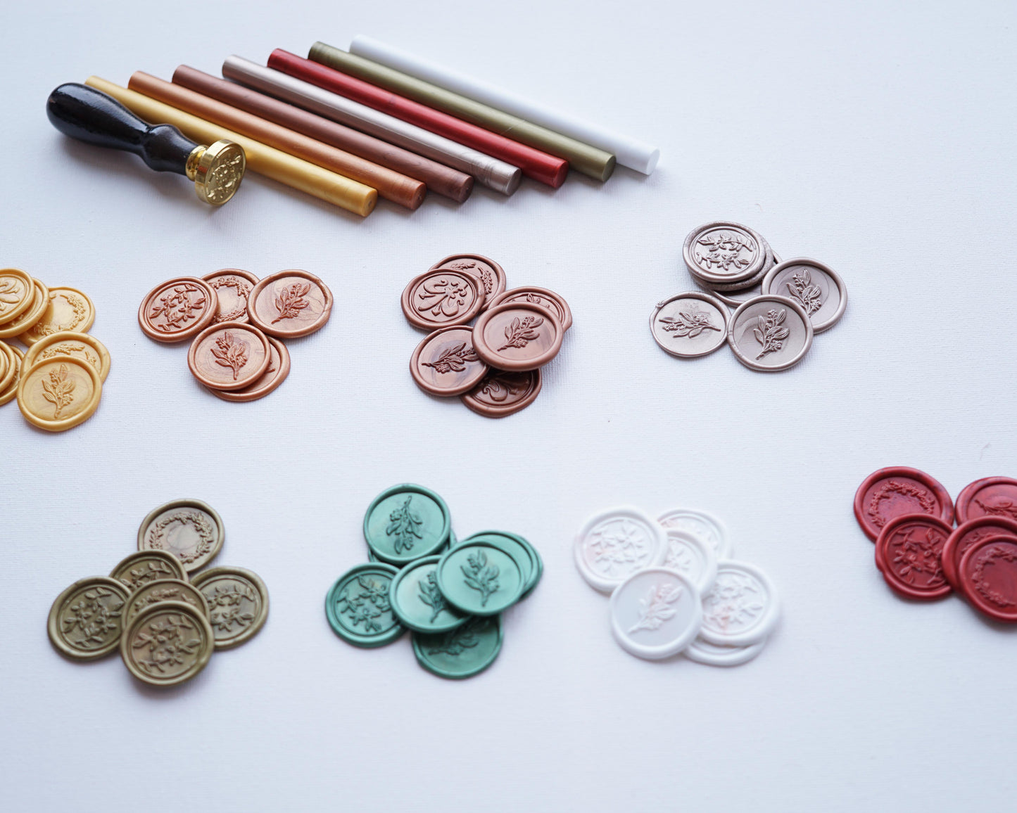 White handmade wax seal